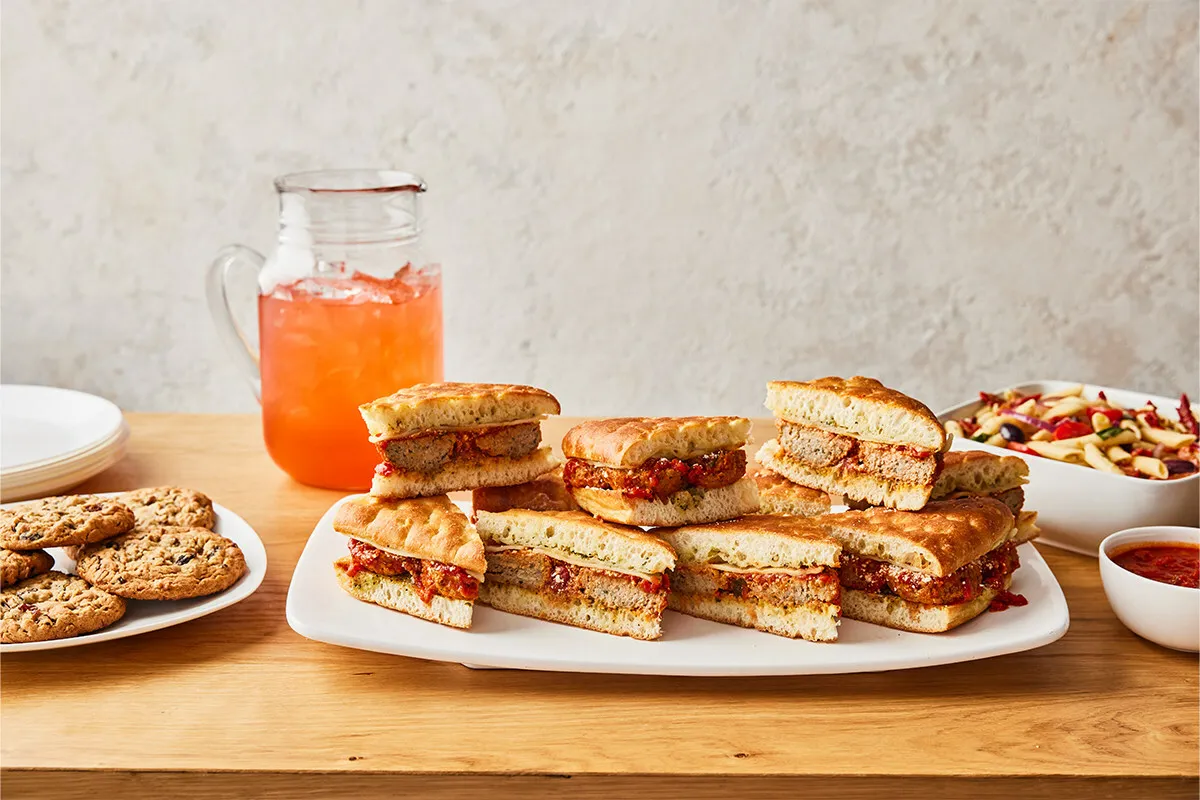 A photo of a stack of sandwiches available for Carrabba&#x27;s catering