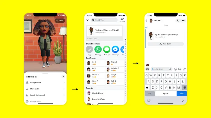 Snapchat Adds New Option to Share Bitmoji Outfits in the App | Social ...