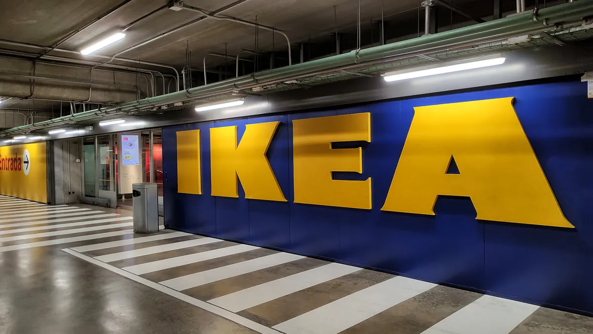 Underground entrance to the Ikea shopping center in Barcelona, Spain on March 5, 2024.