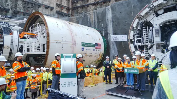 New Jersey Gov. Mikie Sherrill on the Hudson Tunnel Project in North Bergen, New Jersey