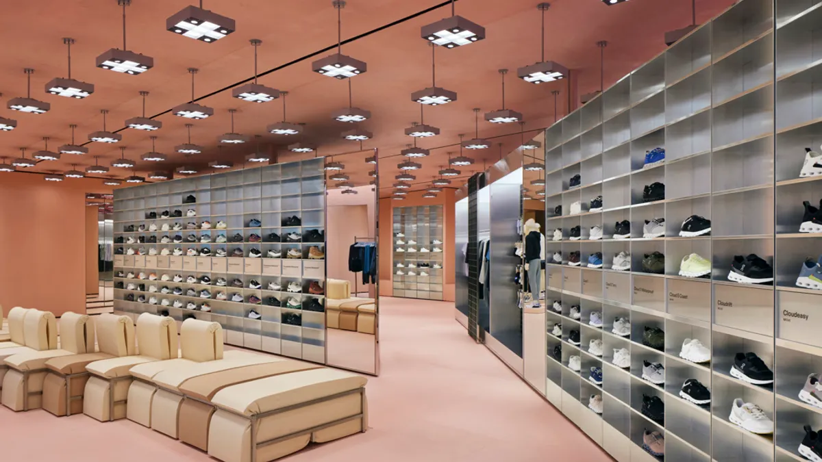 The interior of the On store in Miami.