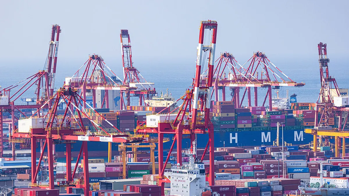 Container on a Taiwan port