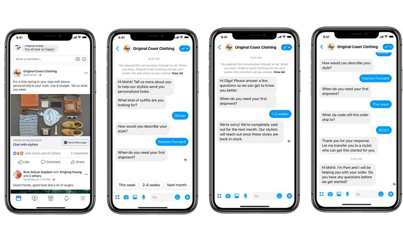 Messenger lead generation flows