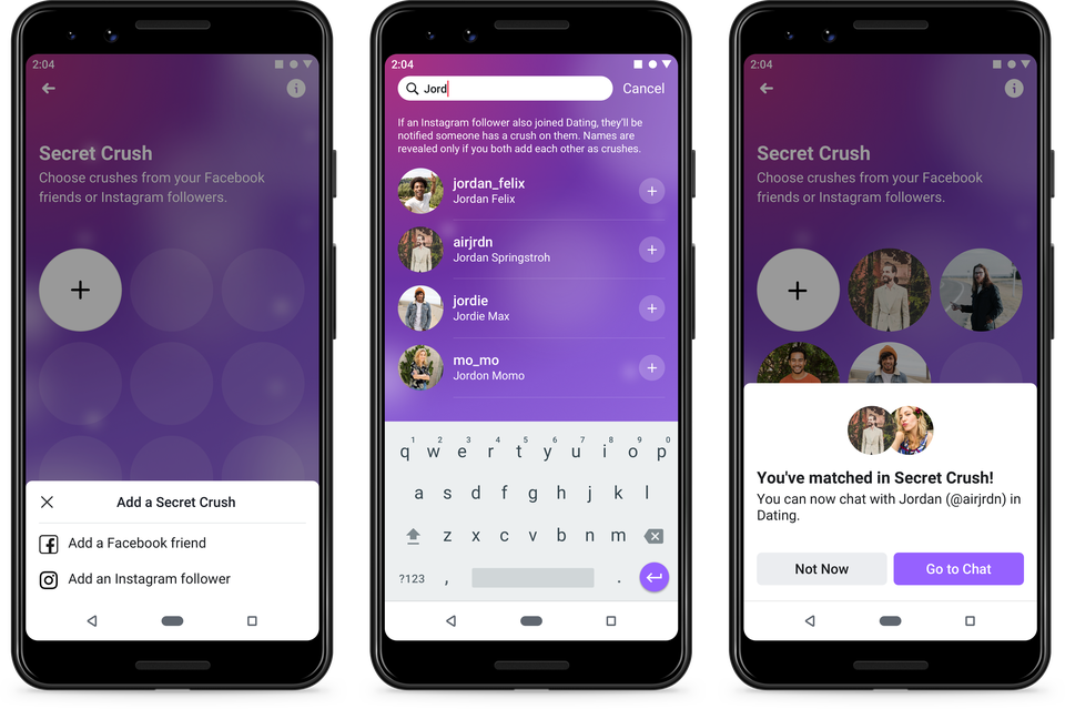 Facebook Dating 'Secret Crush'