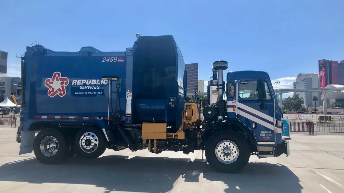 Republic Services truck outside at WasteExpo 2021 in Las Vegas