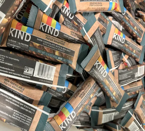 Kind Snacks to test paper wrappers