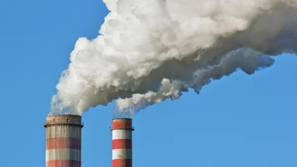 Smoke stack of coal power plant