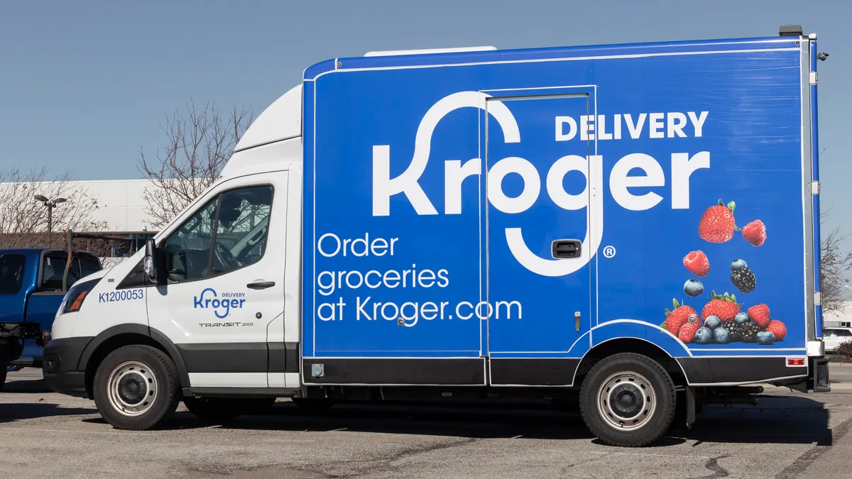 A delivery van.