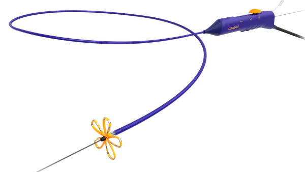 Boston Scientific's Farawave pulsed field ablation catheter is shown against a white background.