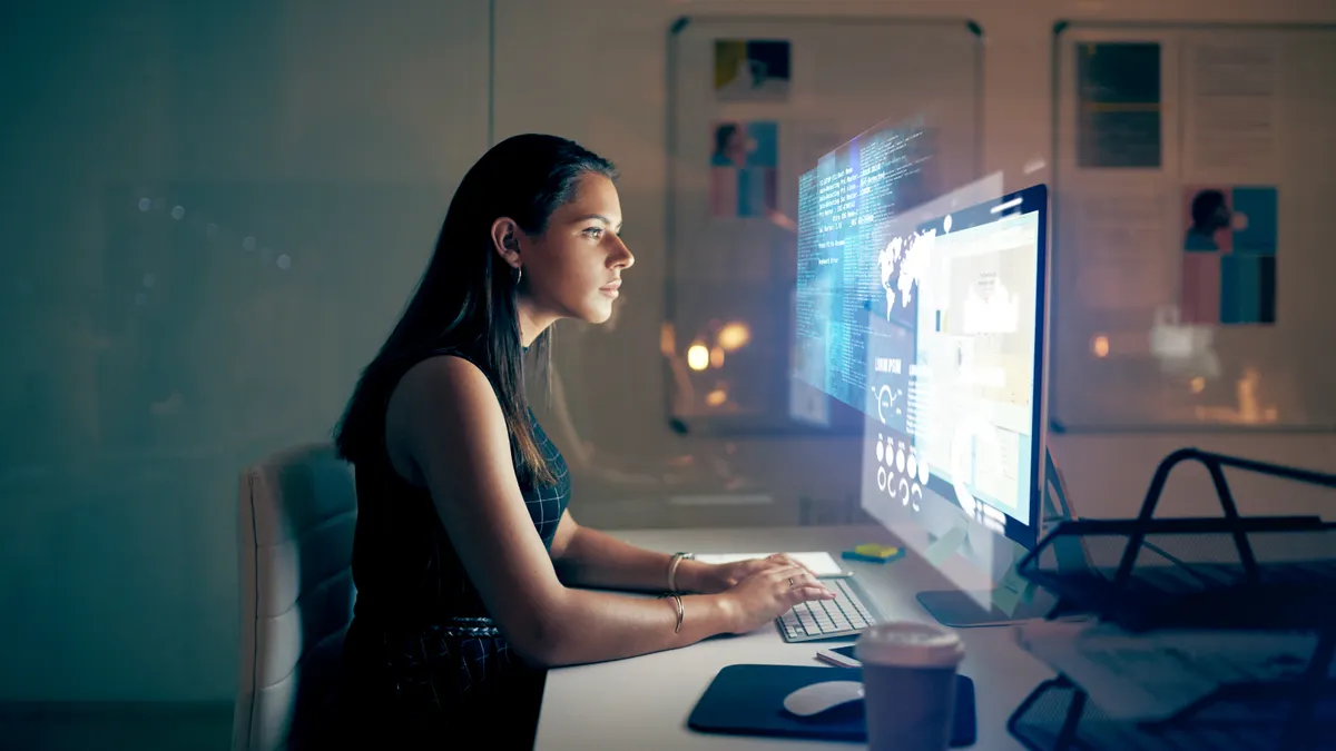 Women working on computer