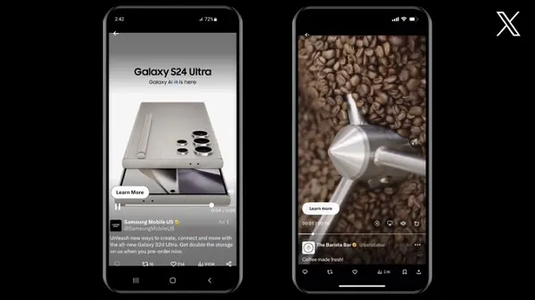 X vertical video ads