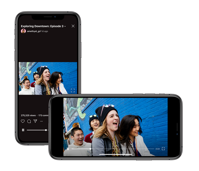 IGTV horizontal video content
