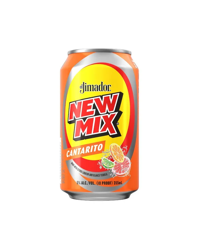 A product display of a New Mix can.