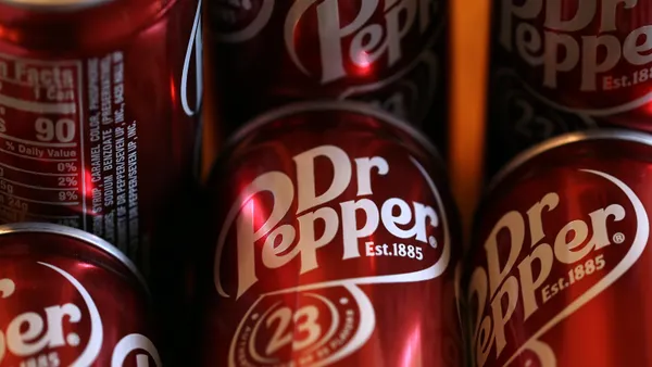 Cans of Dr Pepper