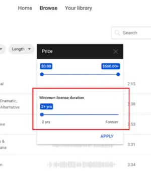 YouTube Creator Music additions