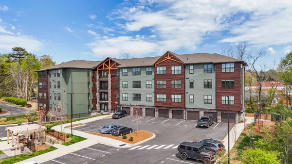 Picture of a four-level apartment building