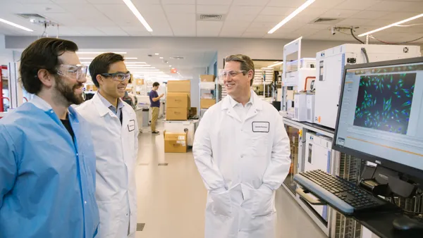 Mike Nally, CEO of Generate Biomedicines, stands in one of the company's labs.