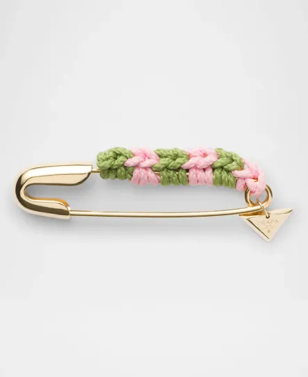 Prada Crochet Safety Pin Brooch at Neiman Marcus.