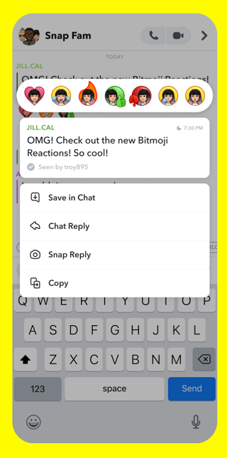 Snapchat Reactions