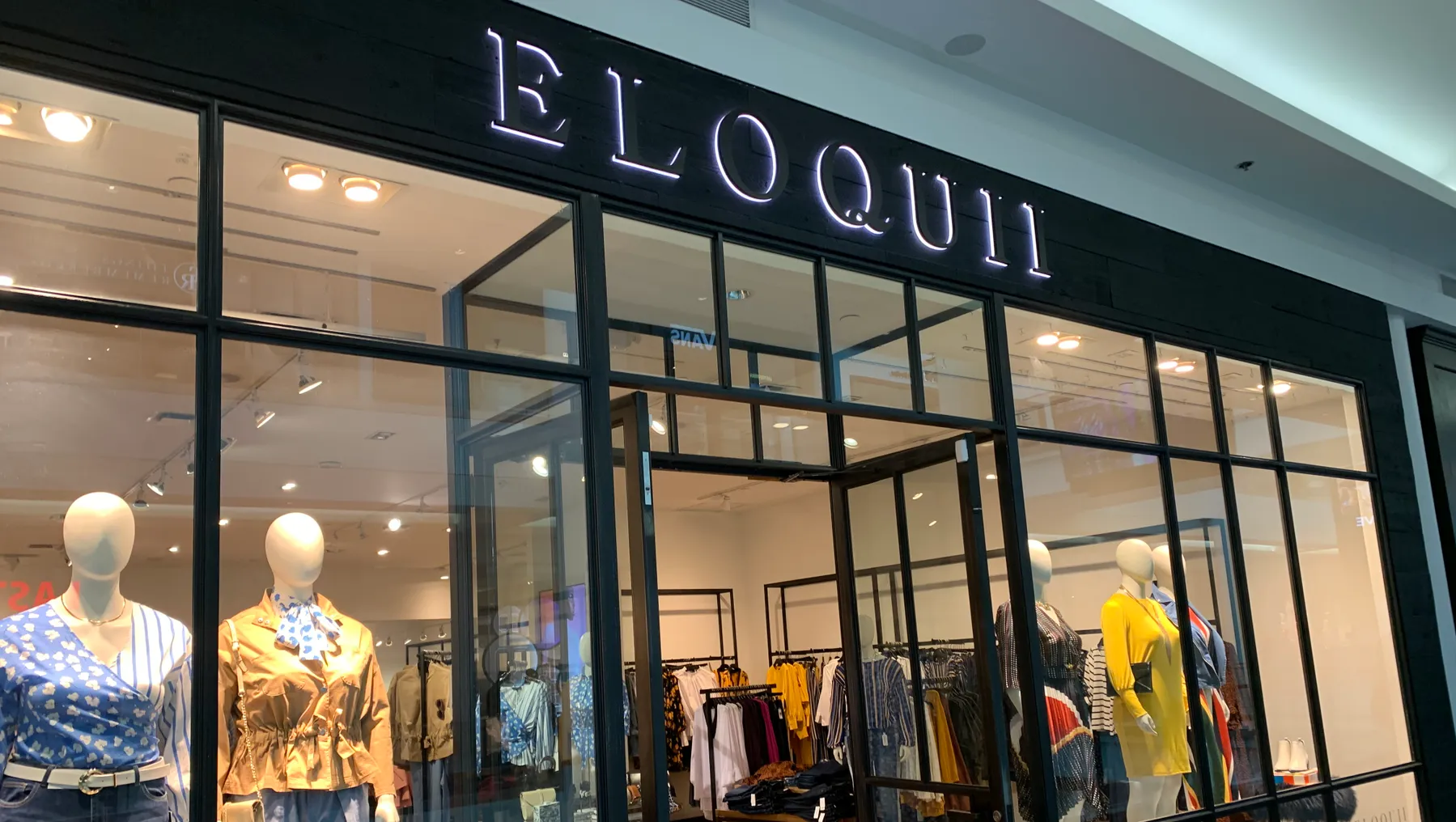 An Eloquii storefront at a mall