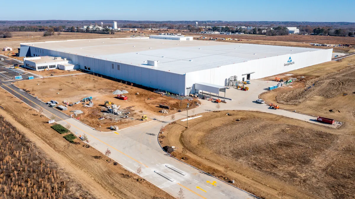 Aerial view of Georgia-Pacific's manufacturing plant in Jackson, Tennessee