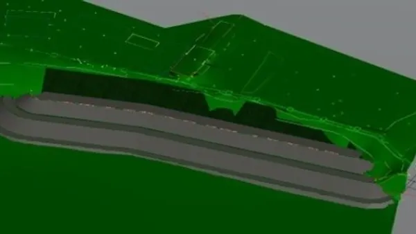 A computer generated rendering of building information modeling systems on a construction project.