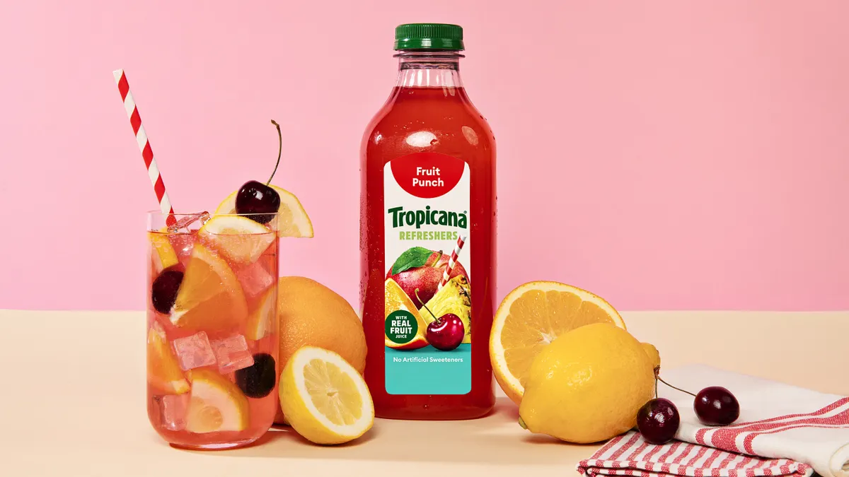 A bottle of Tropicana Brands Group's new Tropicana Refresher.