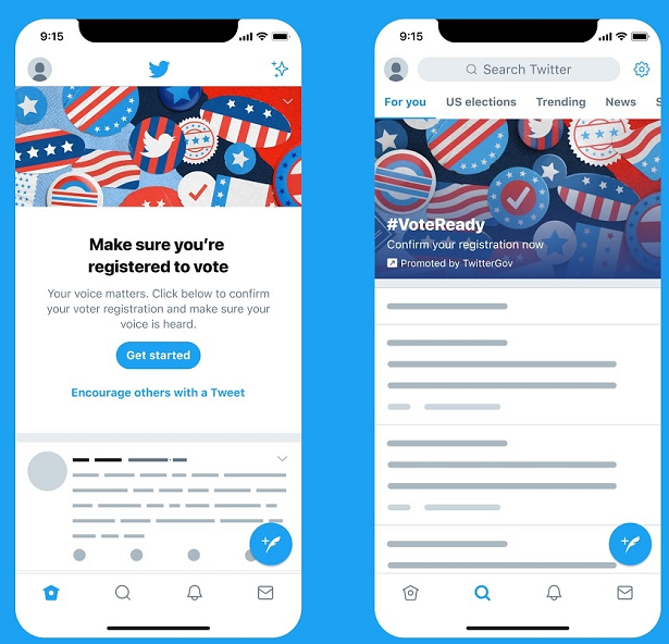 Twitter voting push