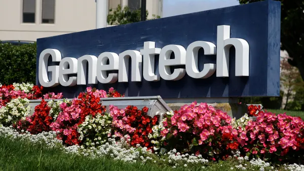 A Genentech sign in front of its headquarters in South San Francisco, California.