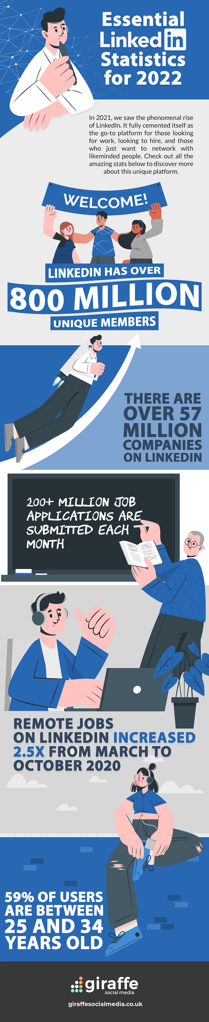 LinkedIn stats infographic