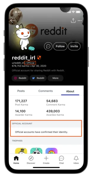 Reddit official tags