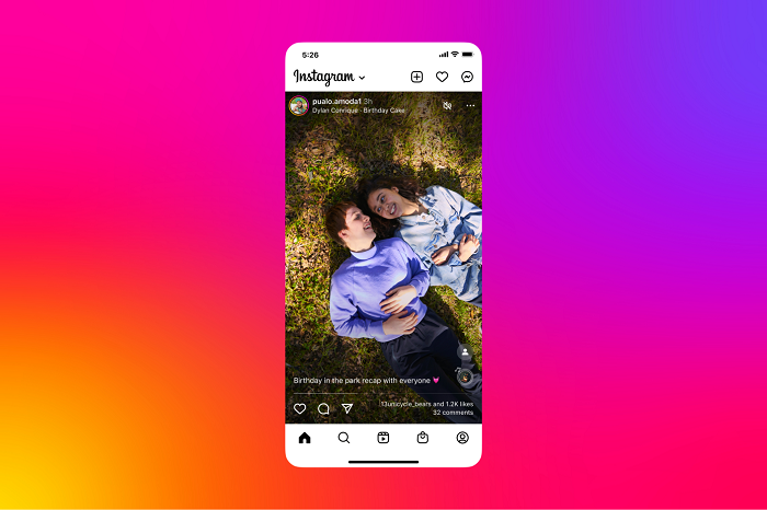 Instagram full-screen
