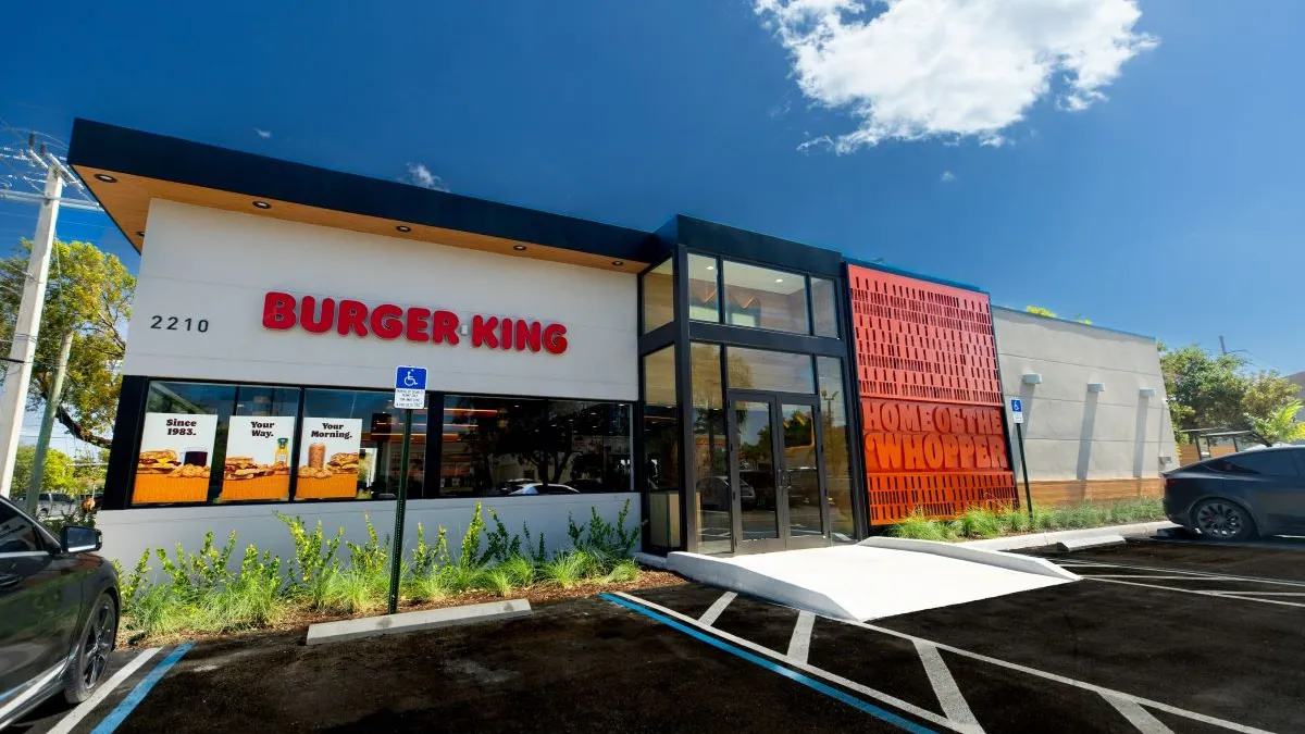 An image of Burger King's Sizzle remodeled restaurant