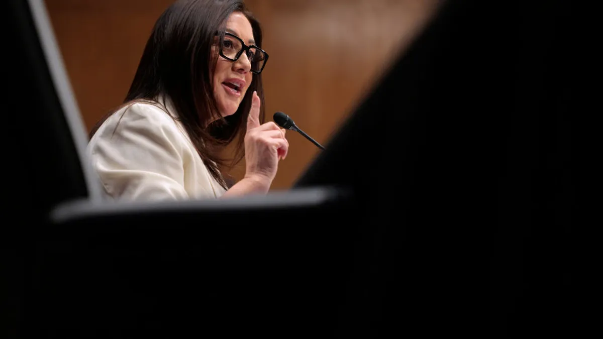 Lori Chavez-DeRemer, President Donald Trump’s pick to lead the Labor Department, testifies during her confirmation hearing