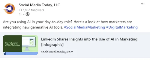 LinkedIn link preview update