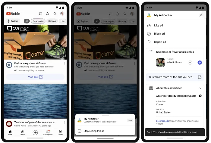 Google My Ads Center