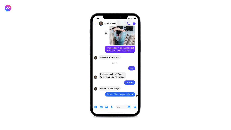 Tap to Record on Messenger