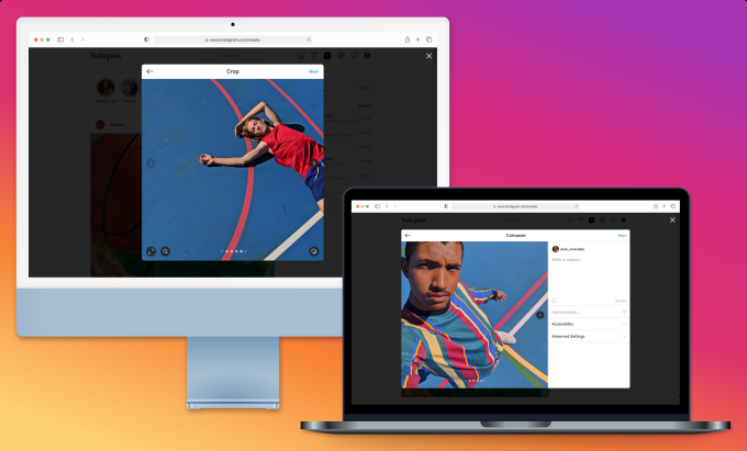 Instagram desktop upload