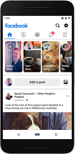 Facebook mobile app redesign