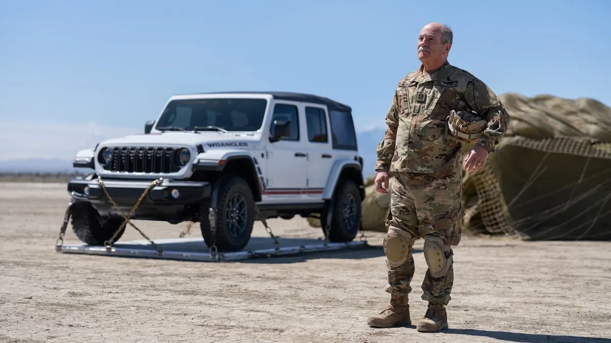 U.S. military veteran Capt. Gary Neuger appears in a Jeep ad