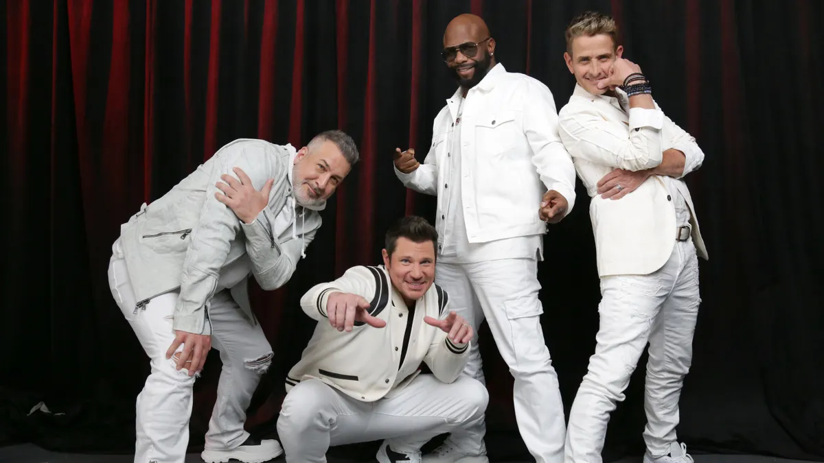 Joey Fatone, Nick Lachey, Joey McIntyre and Wanya Morris unite as "Boys No More" for CSAA Insurance Group