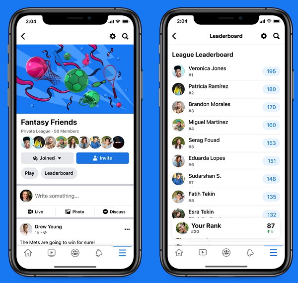 Facebook fantasy games