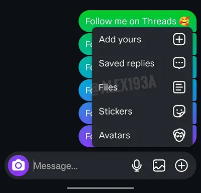 Instagram files in DMs