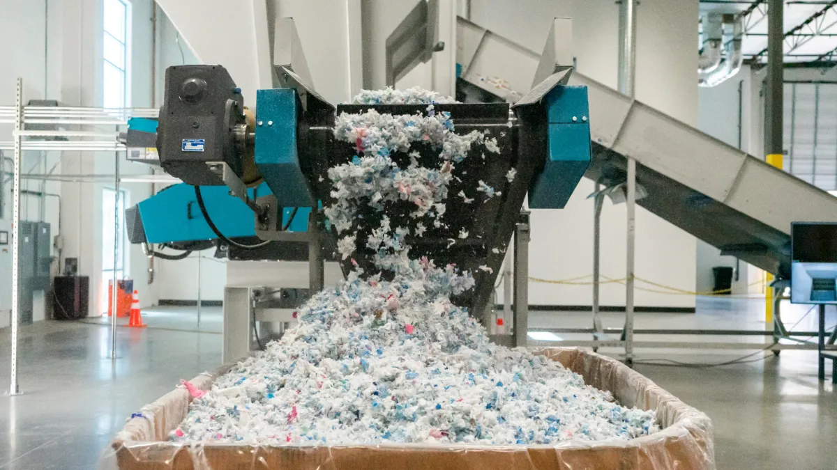 A textile shredding machine from Ambercycle