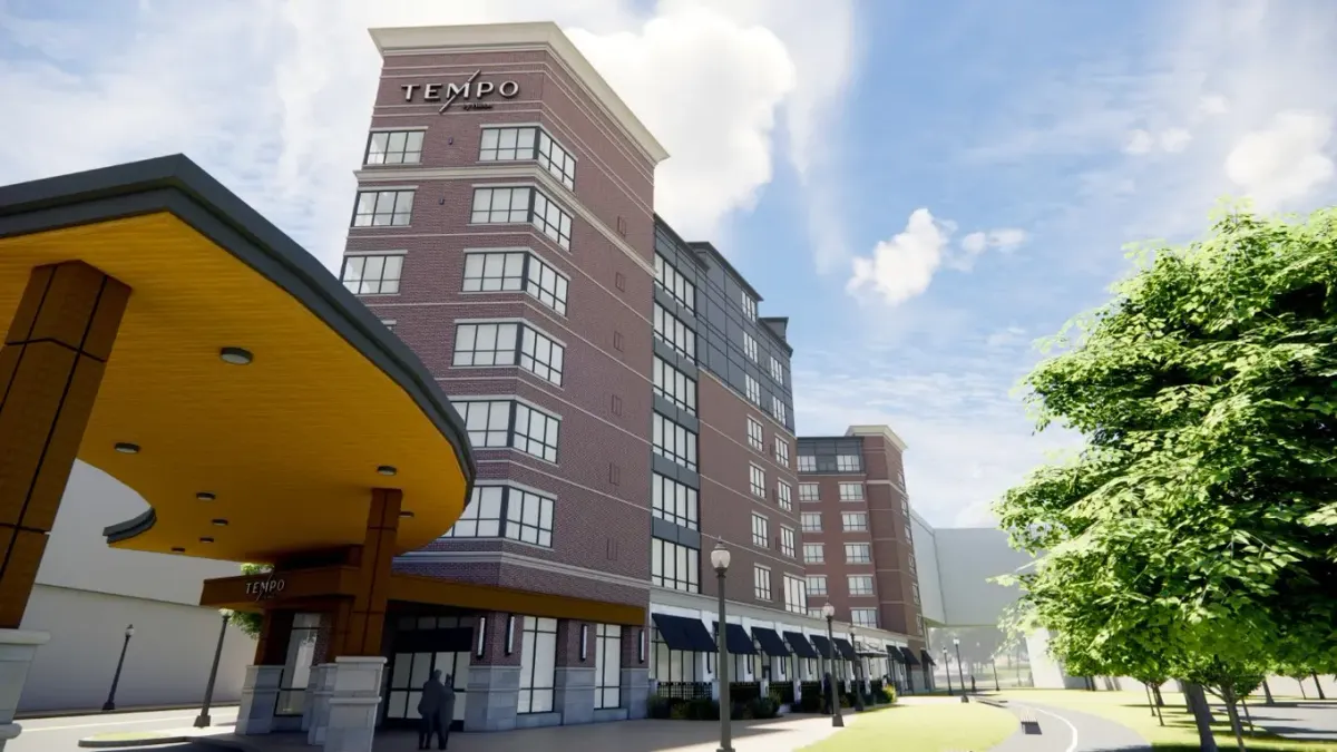 Exterior of a hotel