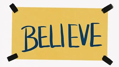 Ted Lasso 'Believe' sign