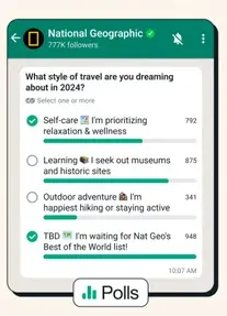 WhatsApp Channel polls