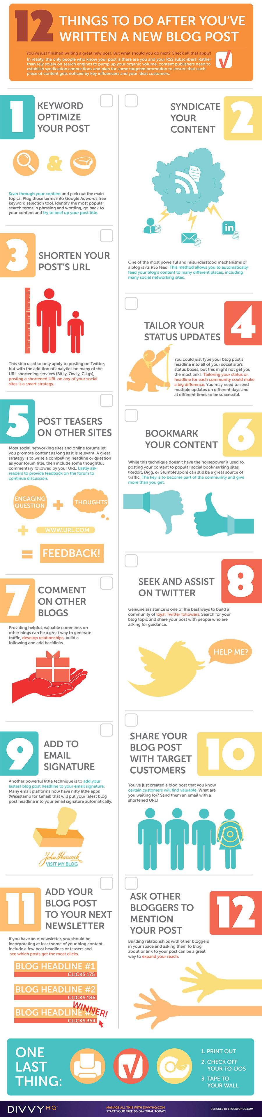 Infographic outlines 12 blog promotion tips