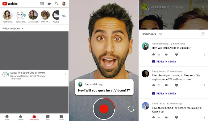 YouTube Stories