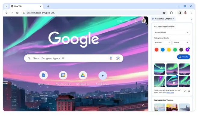 Google Chrome AI update